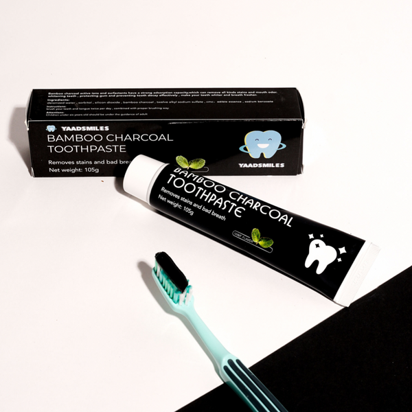 Activated Charcoal Toothpaste (Mint Flavored, Whitenings Teeth, Removes Stains & Kills Bad Breath)